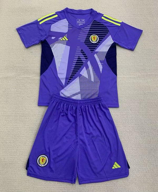 Kids-Scotland 2024 Euro GK Purple Soccer Jersey